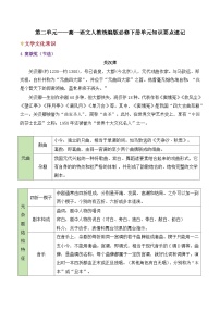 第二单元——高一语文人教统编版必修下册单元知识要点速记