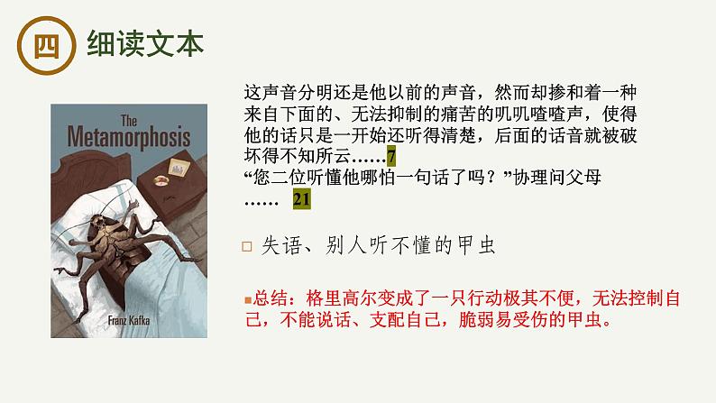 14.2《变形记》-2023-2024学年高一下学期语文大单元教学同步备课课件（统编版必修下册）08