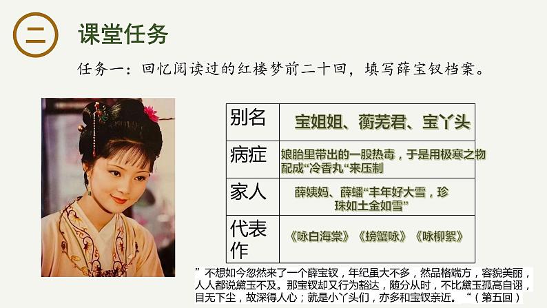 《红楼梦》：薛宝钗 课件-2023-2024学年高一下学期语文大单元教学同步备课课件（统编版必修下册）03