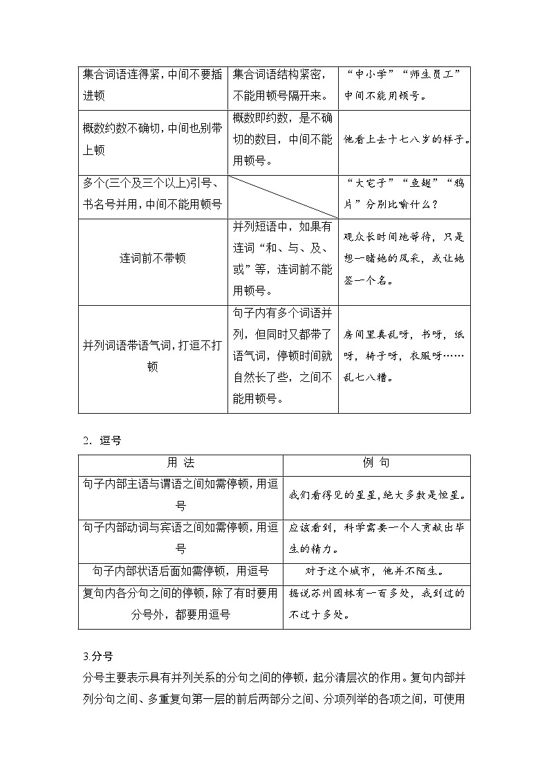 (统编版)新高一语文暑假衔接 第05讲 标点符号及运用（学生版+教师版）讲义02