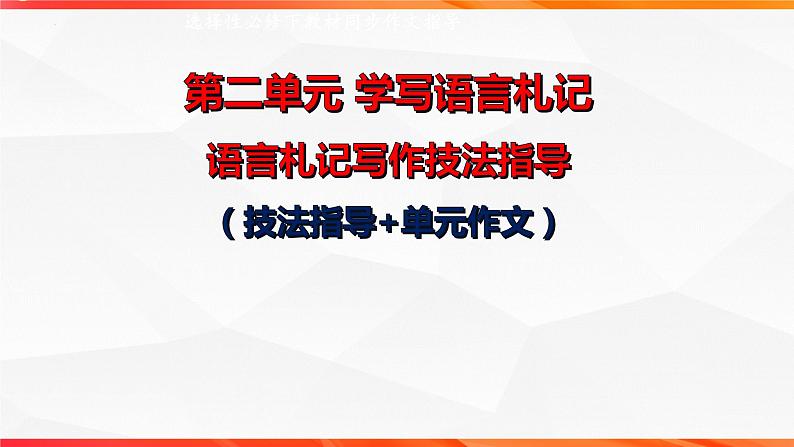 专题02 语言札记写作技法指导-【同步作文课】2023-2024学年高二语文单元写作深度指导（统编版选必下册）课件PPT01