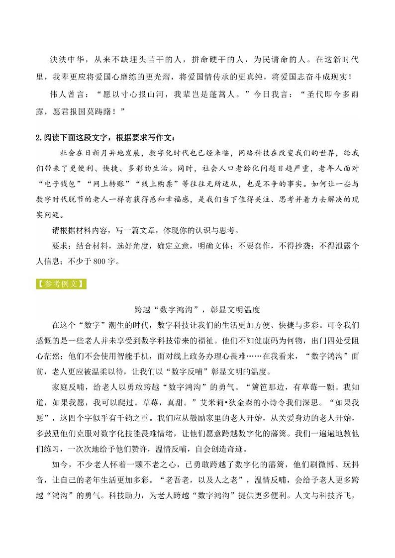 专题04：感时忧国主题拓展作文-【同步作文课】2023-2024学年高二语文单元写作深度指导（统编版选必下册）第3页