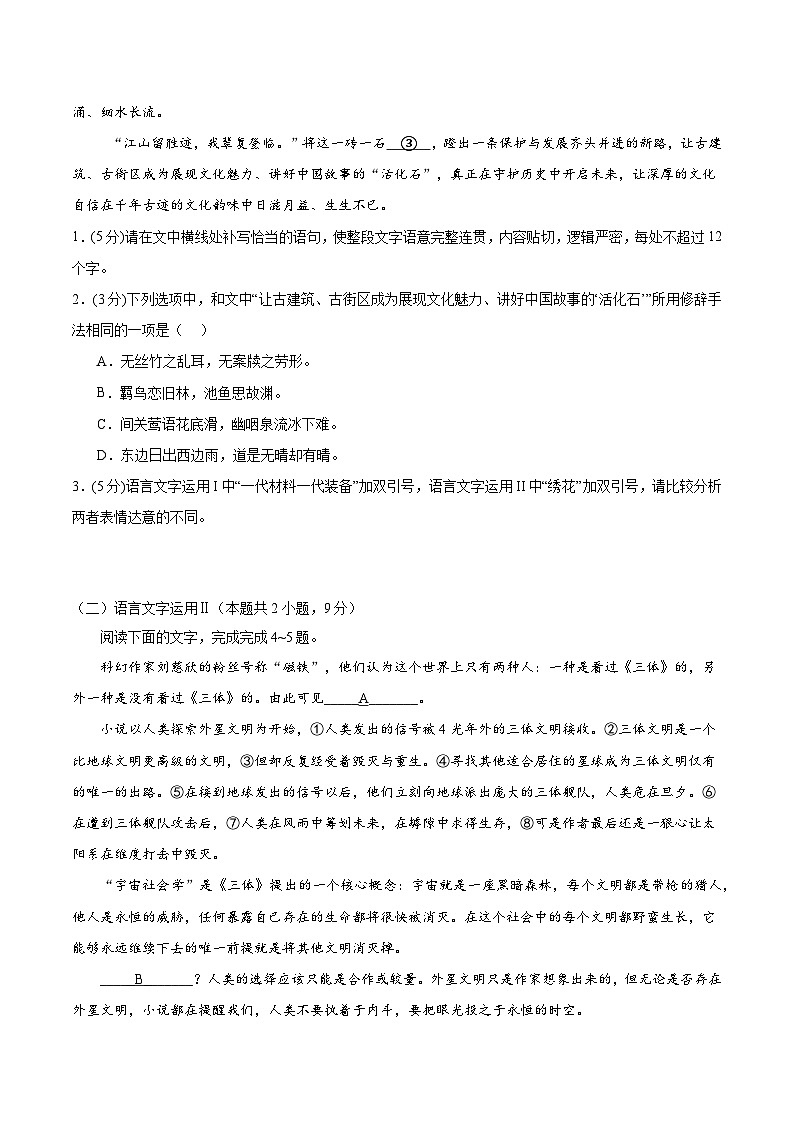 暑假作业09 语言文字运用+古诗词阅读（原卷版）第2页