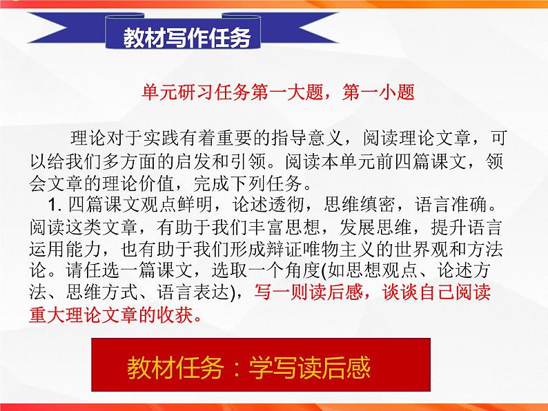 专题02：读后感的写作技法指导-【同步作文课】2023-2024学年高二语文单元写作深度指导（统编版选必中册）课件PPT第2页