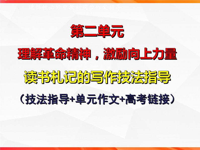 专题03：读书札记的写作技法指导-【同步作文课】2023-2024学年高二语文单元写作深度指导（统编版选必中册）课件PPT01