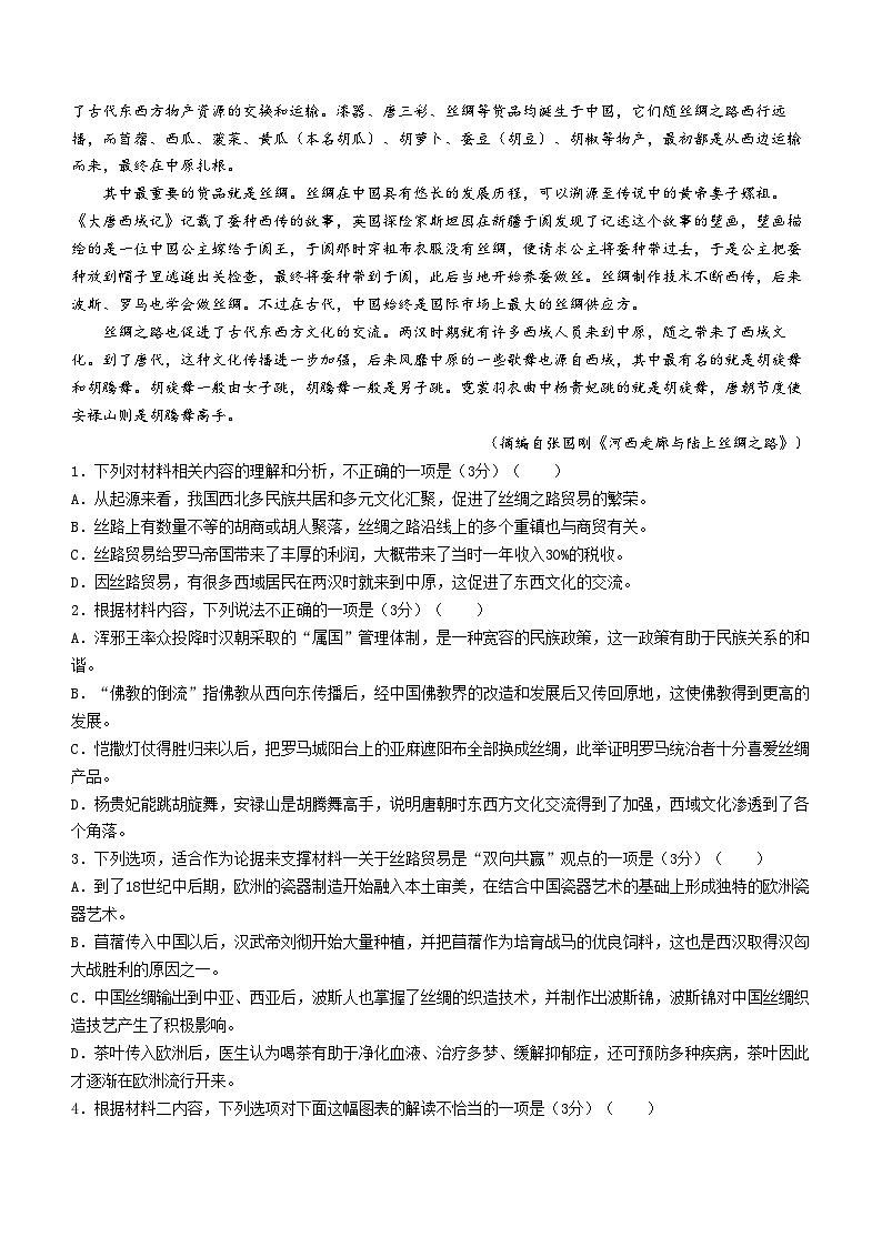 湖北省武汉市黄陂区2023-2024学年高一下学期6月期末考试语文试题(无答案)第2页