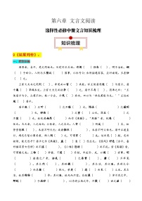 专题04：选择性必修中册文言知识梳理-2025年高考语文一轮复习知识清单（原卷版）