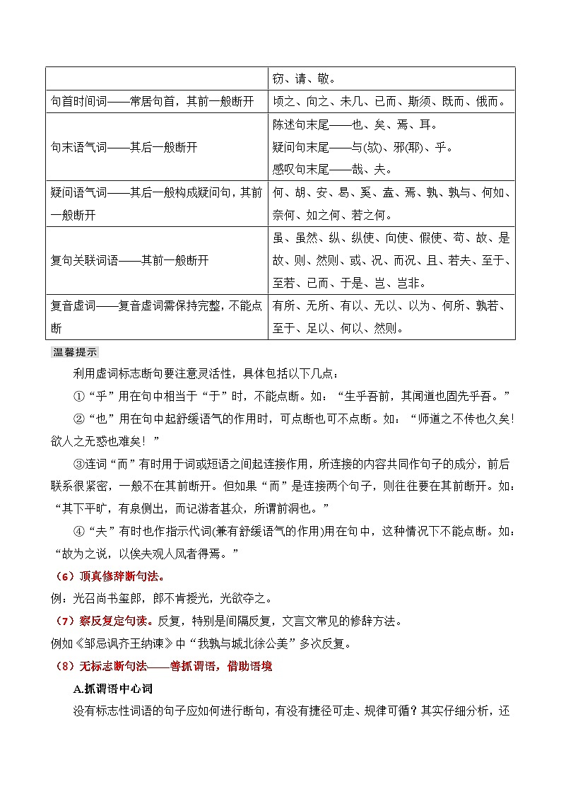 专题11：文言断句（原卷版）-2025年高考语文一轮复习知识清单第3页