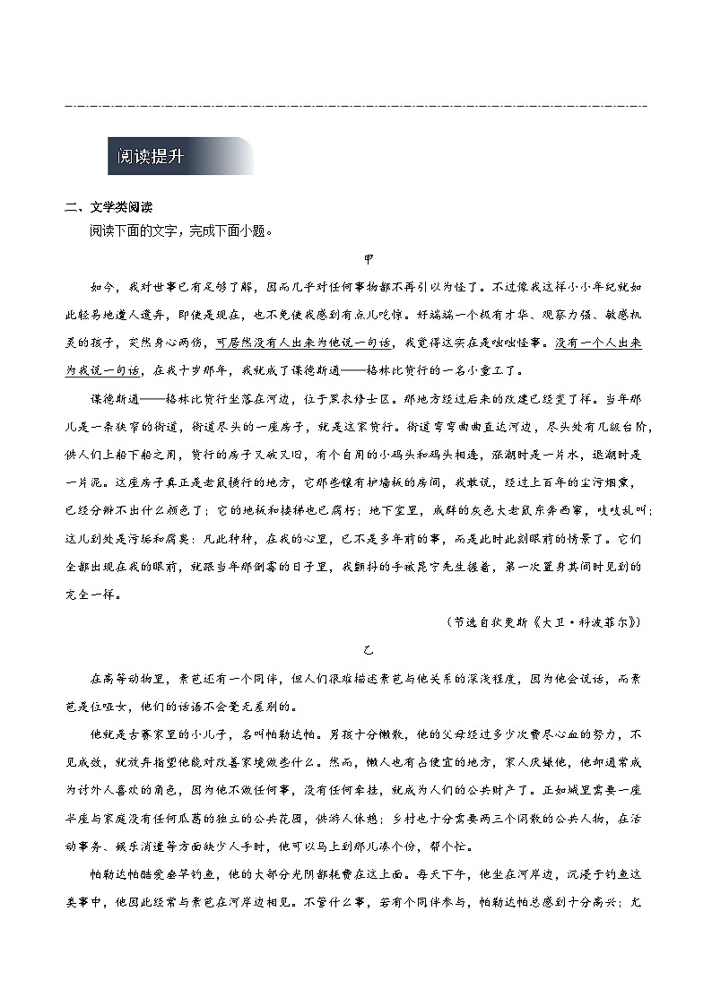 人教统编版高中语文选择性必修上册8《大卫·科波菲尔（节选）》课件+教案+导学案+分层作业03