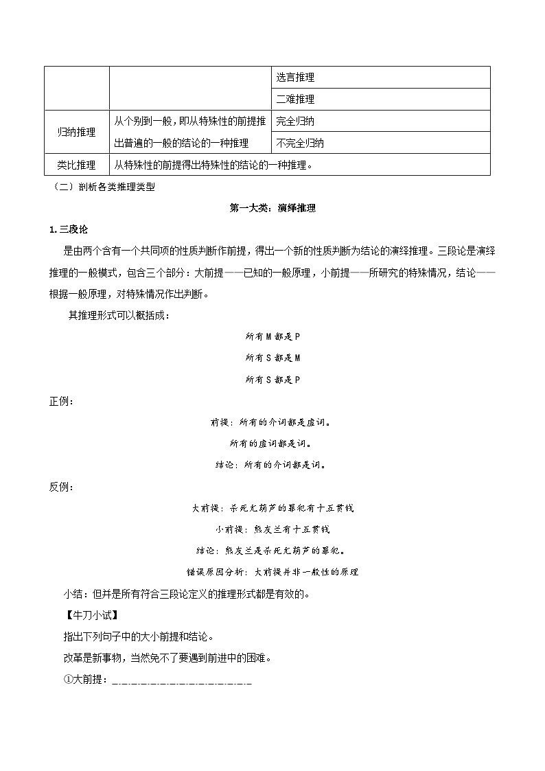 人教统编版高中语文选择性必修上册 学习活动二《运用有效的推理形式》课件+教案+导学案+分层作业02