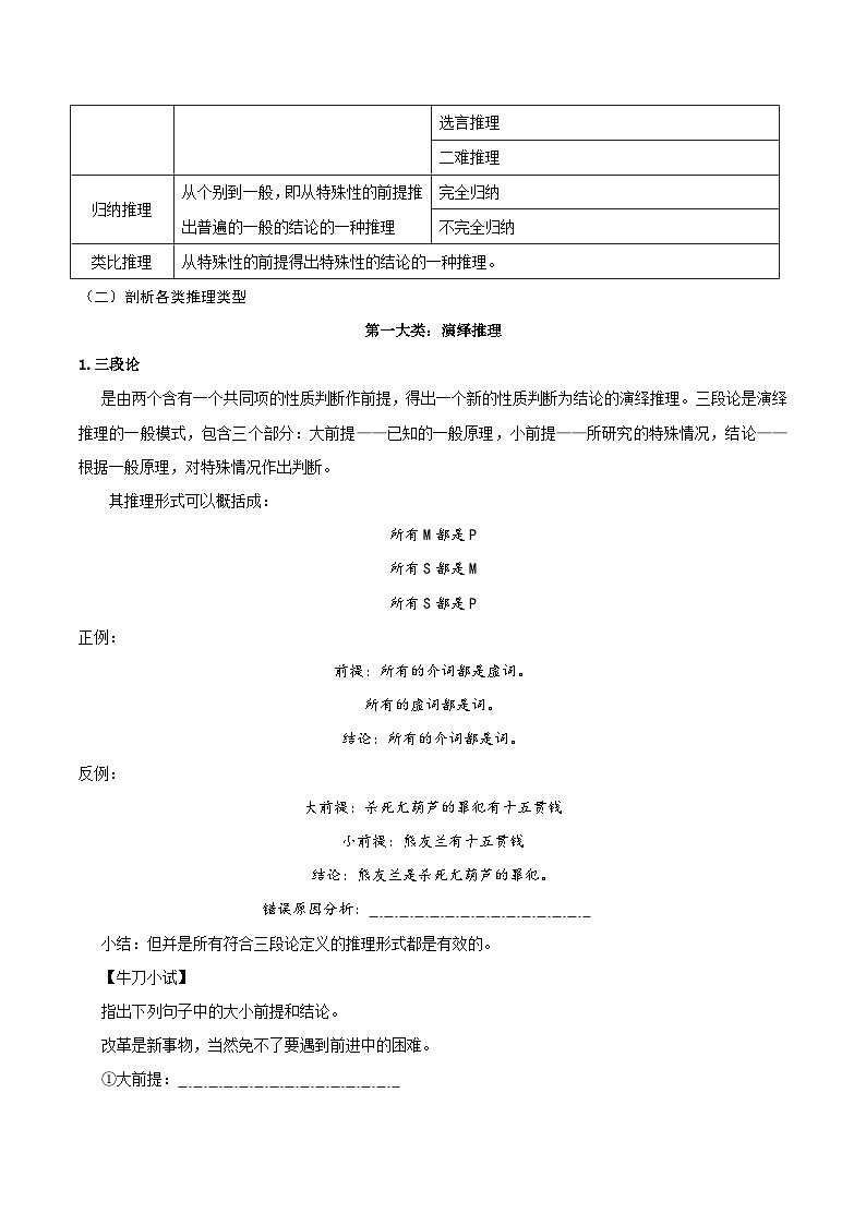 人教统编版高中语文选择性必修上册 学习活动二《运用有效的推理形式》课件+教案+导学案+分层作业02