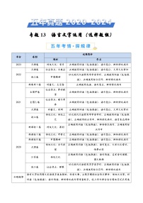 专题13 语言文字运用（选择题组）-五年（2020-2024）高考语文真题分类汇编（全国通用）