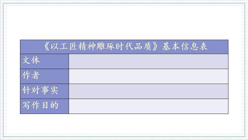 人教统编版高中语文必修上册5《以工匠精神雕琢时代品质》课件+教案+导学案+分层作业+素材06