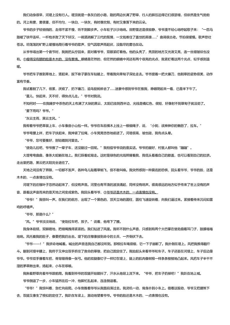[语文][期末]2023_2024学年四川成都高二下学期期末语文试卷(蓉城名校联盟)03