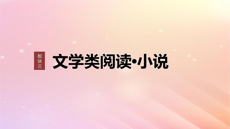 宁陕蒙青川2024届高考语文一轮复习板块三文学类阅读小说13分析环境描写__研读“风景”聚焦人物课件01