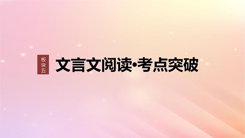 宁陕蒙青川2024届高考语文一轮复习板块五文言文阅读考点突破35理解文言实词一__词分古今义究源流课件01