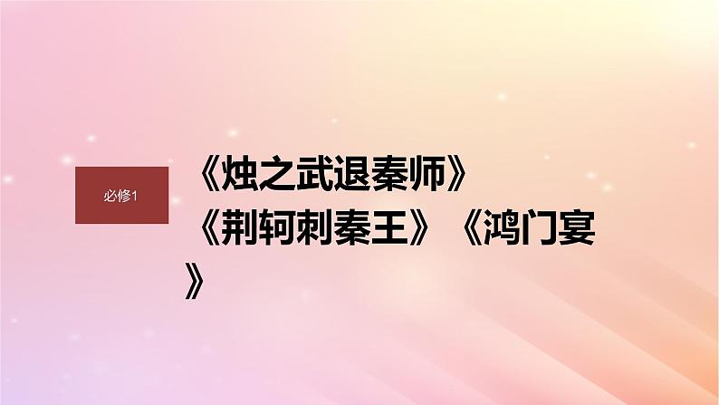 宁陕蒙青川2024届高考语文一轮复习必修1连点成线整合突破课件第1页