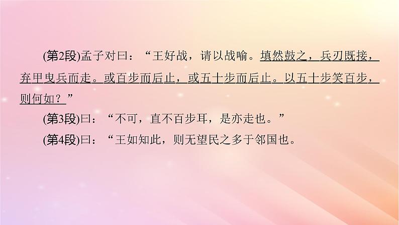 宁陕蒙青川2024届高考语文一轮复习必修3一单篇梳理基础积累课文1寡人之于国也课件第7页