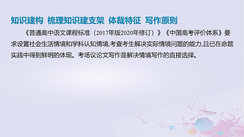 2025版高考语文一轮总复习第四部分写作专题九文体与提分议论文课件第2页