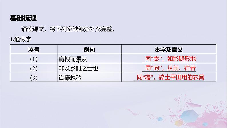 2025版高考语文一轮总复习第五部分教材梳理学案11过秦论五代史伶官传序课件第2页