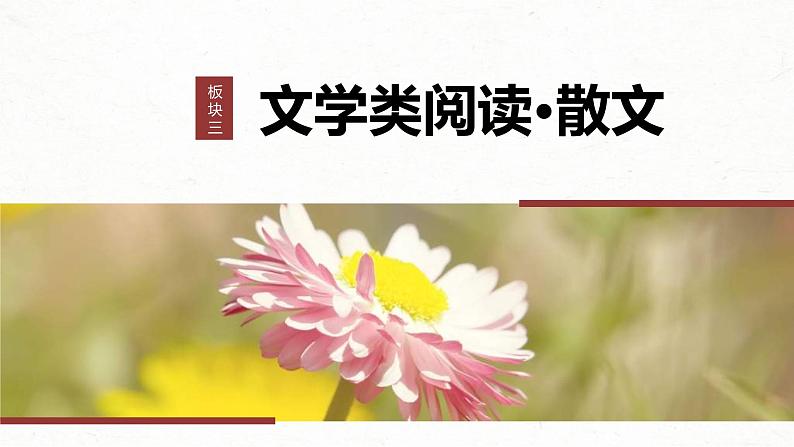 新高考语文一轮复习课件板块3 小说阅读 课时15　理解赏析词句——紧扣语境，层层深入01