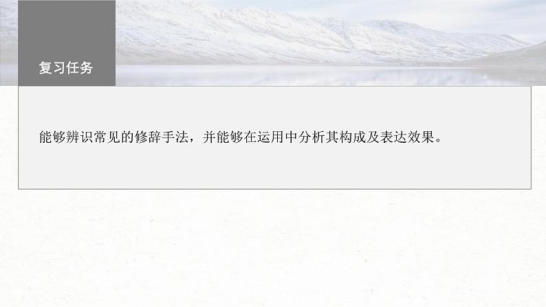 新高考语文一轮复习课件板块8 第2部分 语言表达 课时71　修辞手法构成和表达效果——修辞立诚，行“文”致远第3页