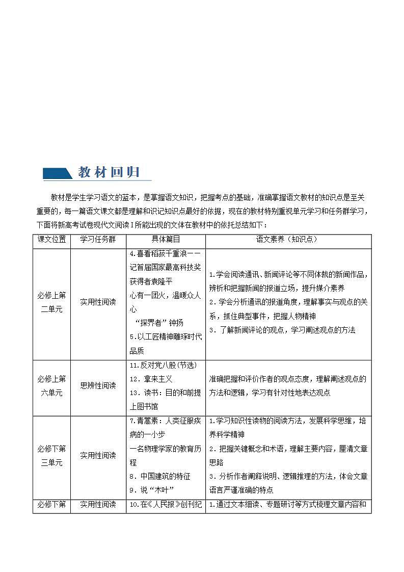 新高考语文一轮复习专题一第06讲 洞察创新考法（预测新考法） （讲义）（解析版）第3页