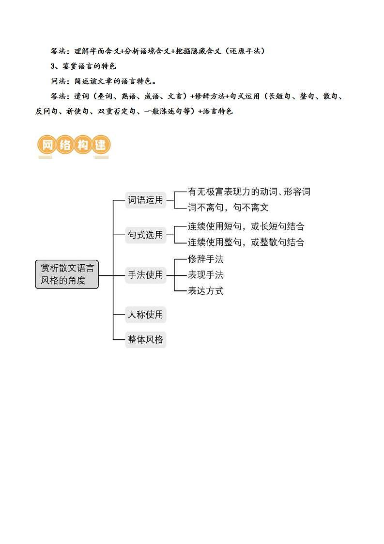 新高考语文一轮复习专题三第01讲 理解语句涵义以及语言特色（讲义）（2份打包，原卷版+解析版）02