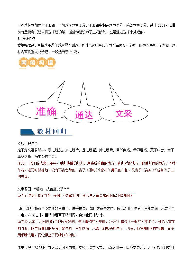 新高考语文一轮复习专题四第04讲 文言文翻译（讲义）（解析版）第2页