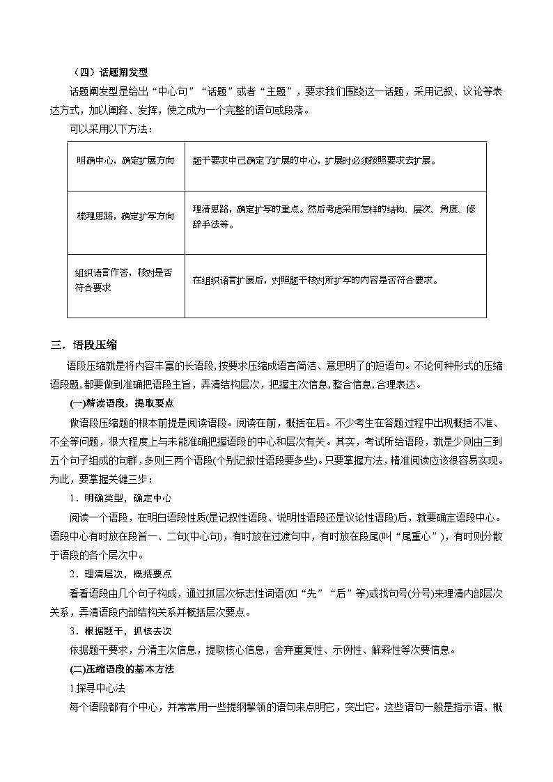 新高考语文一轮复习考点练08 扩写和压缩（讲义）-【夯实基础】03