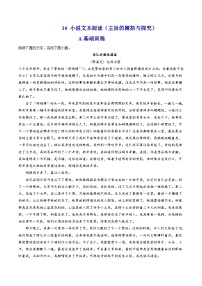 新高考语文二轮复习分层练习解密16  小说主旨概括与探究（2份打包，原卷版+解析版）