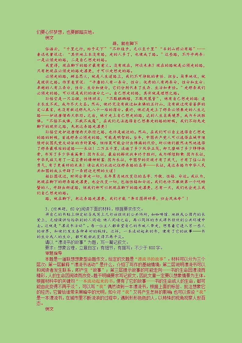 新高考语文二轮复习讲练测考点25  写作之抢分策略（题组训练）（解析版)第3页