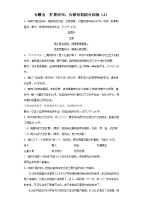 新高考语文二轮复习高频考点专项练习：专题五 扩展语句，压缩语段综合训练（A）（含答案）