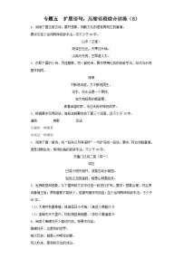 新高考语文二轮复习高频考点专项练习：专题五 扩展语句，压缩语段综合训练（B）（含答案）