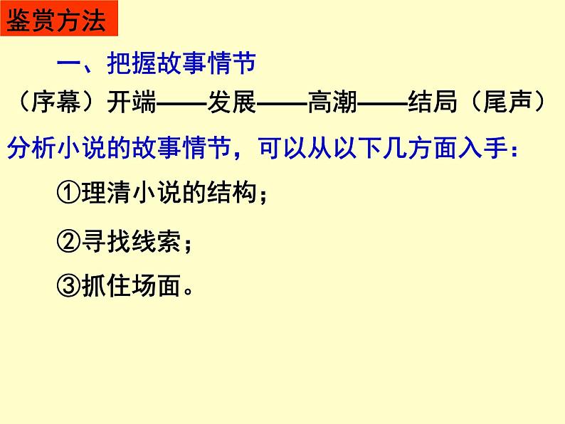 2022届高考语文专题复习：文学类文本阅读·小说阅读 课件07