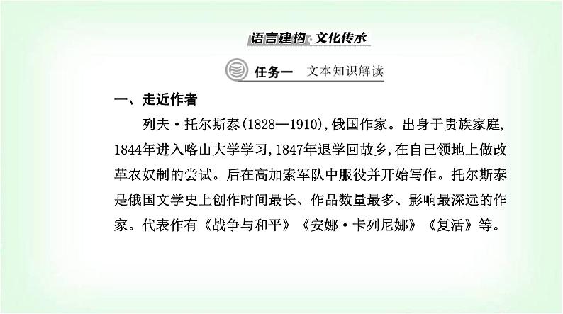 人教版高中语文选择性必修上册第三单元第九课复活(节选)课件第3页