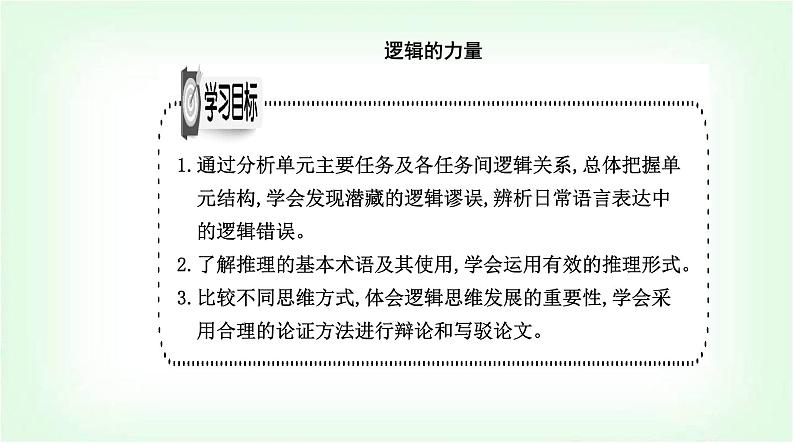 人教版高中语文选择性必修上册第四单元逻辑的力量课件第2页