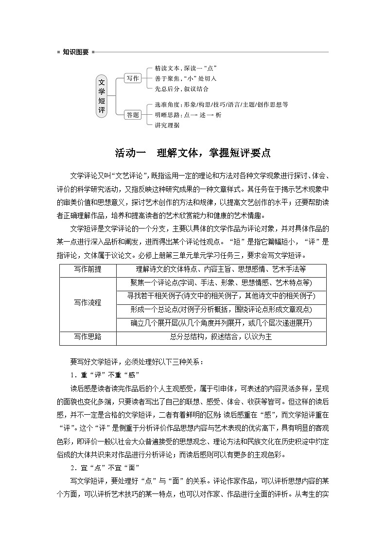 板块三　学案22　文学短评——利用小文体，写好小评论（教师版）第3页