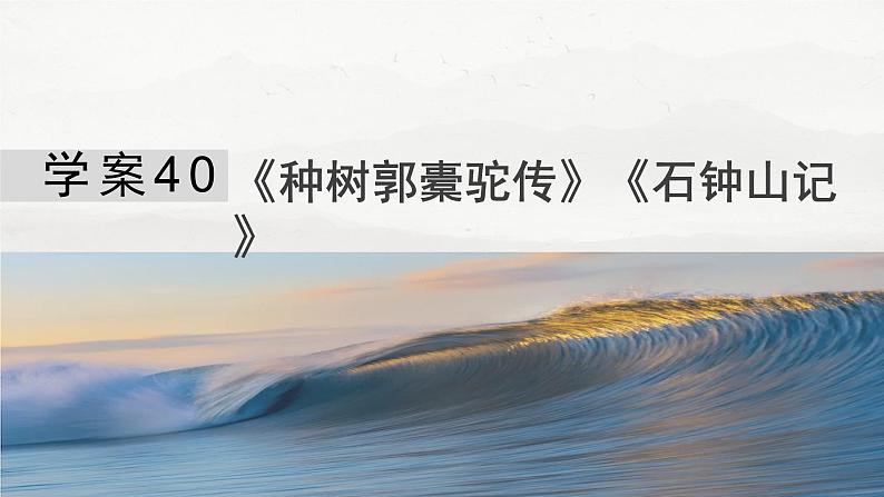 板块五  学案40　《种树郭橐驼传》《石钟山记》-2025年高考语文大一轮复习（课件+讲义+练习）04