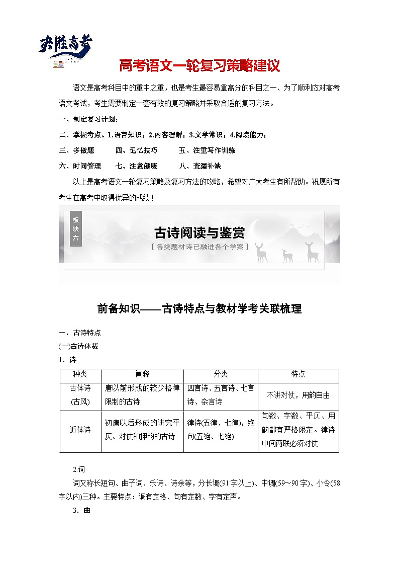 板块六　学案54　读懂古诗——直接间接，找准路径（教师版）第1页