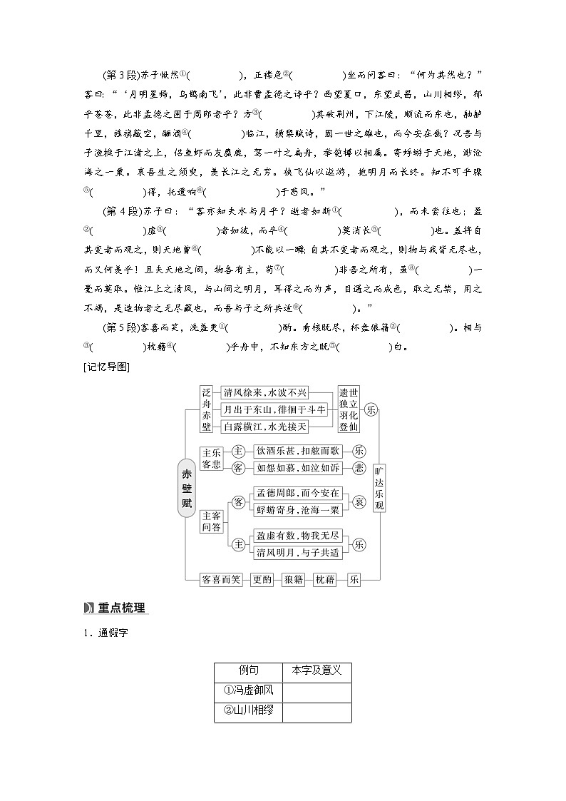 必修上册(二)　单篇梳理3　赤壁赋-2025年高考语文大一轮复习（课件+讲义+练习）02