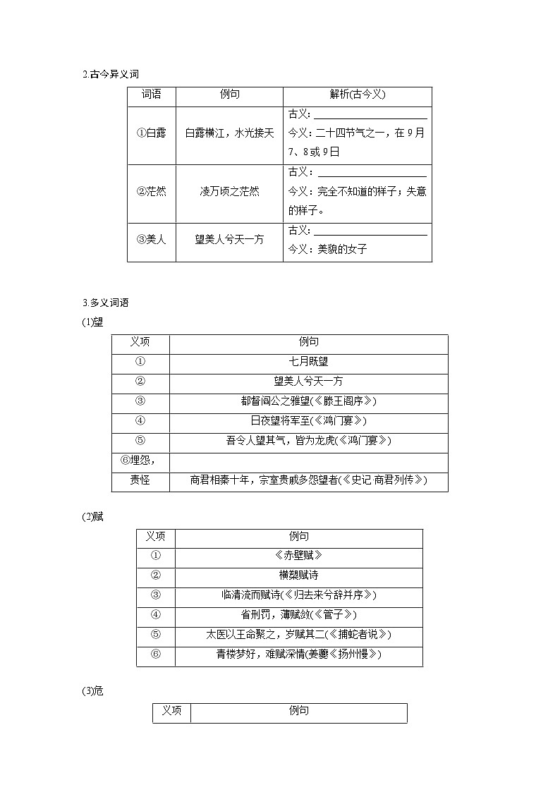 必修上册(二)　单篇梳理3　赤壁赋-2025年高考语文大一轮复习（课件+讲义+练习）03