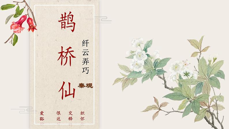 古诗词诵读《静女》《涉江采芙蓉》《虞美人（春江花月何时了）》《鹊桥仙（纤云弄巧）》课件----- 2024-2025学年统编版高一语文必修上册06