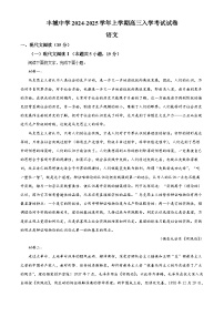 江西省宜春市丰城中学2024-2025学年高三上学期开学考试语文试题（解析版）