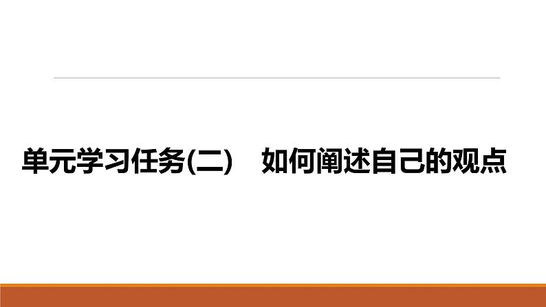 课件：部编版高中语文必修下第一单元 学习任务(二) 如何阐述自己的观点第1页