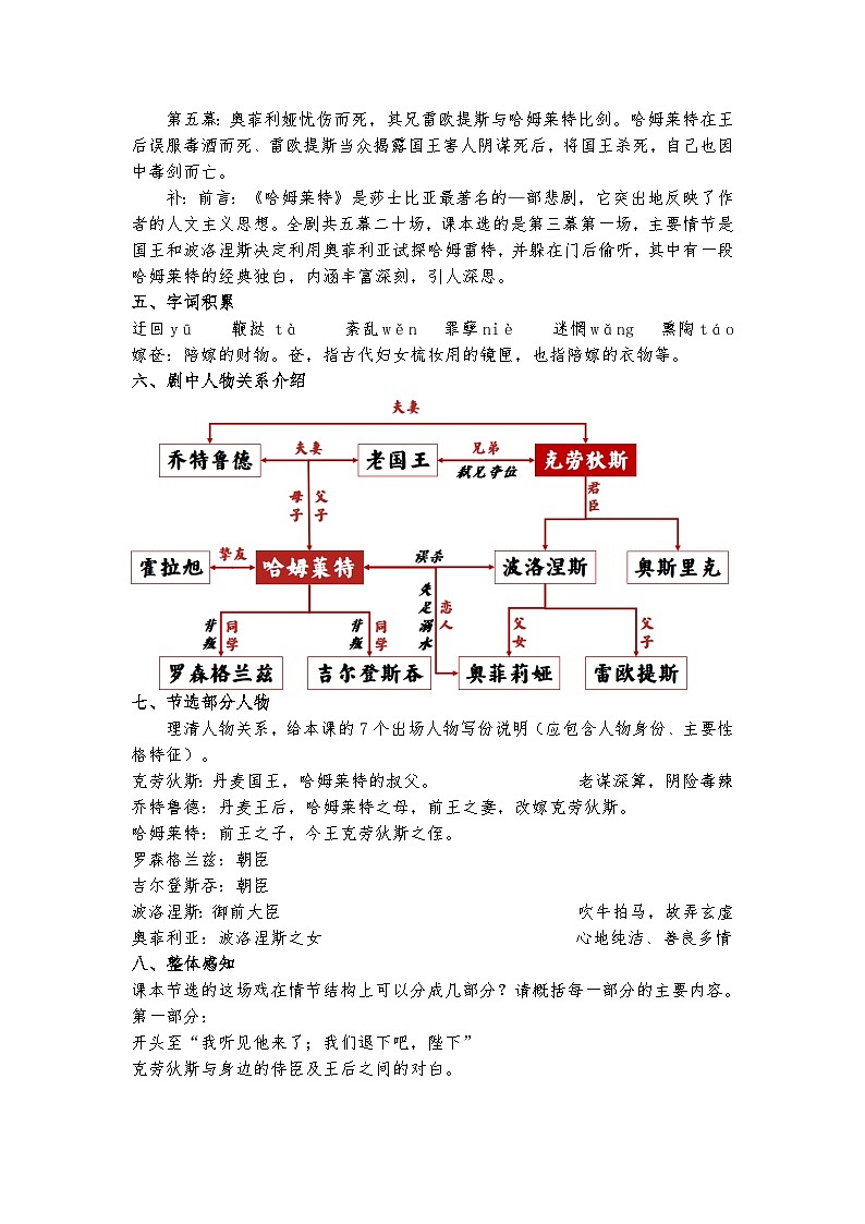 6《哈姆雷特》教案第3页