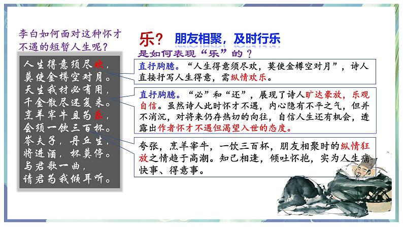 古诗词诵读《将进酒》课件---2024-2025学年统编版高二语文选择性必修上册07