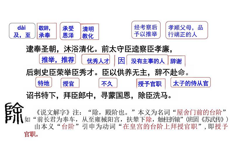 9.2《陈情表 》 课件+2024-2025学年统编版高中语文选择性必修下册第7页