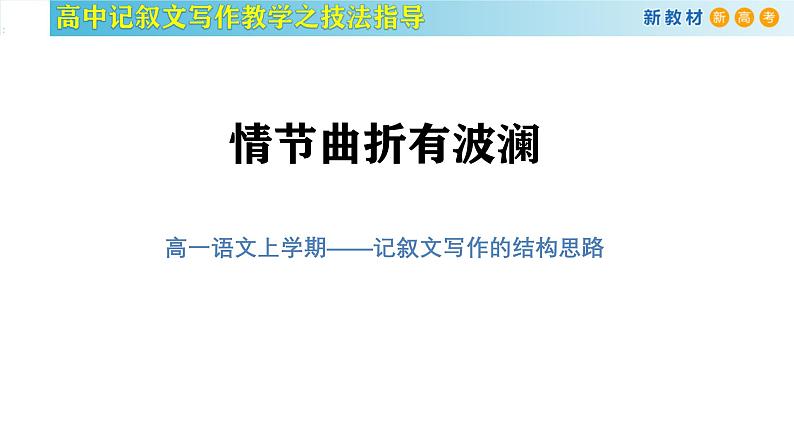 记叙文写作课堂05：《记叙文写作之行文布局》课件-2024-2025学年高一语文全学年记叙文写作教学序列课件02