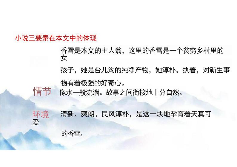 哦，香雪课件统编版高中语文必修上册第6页